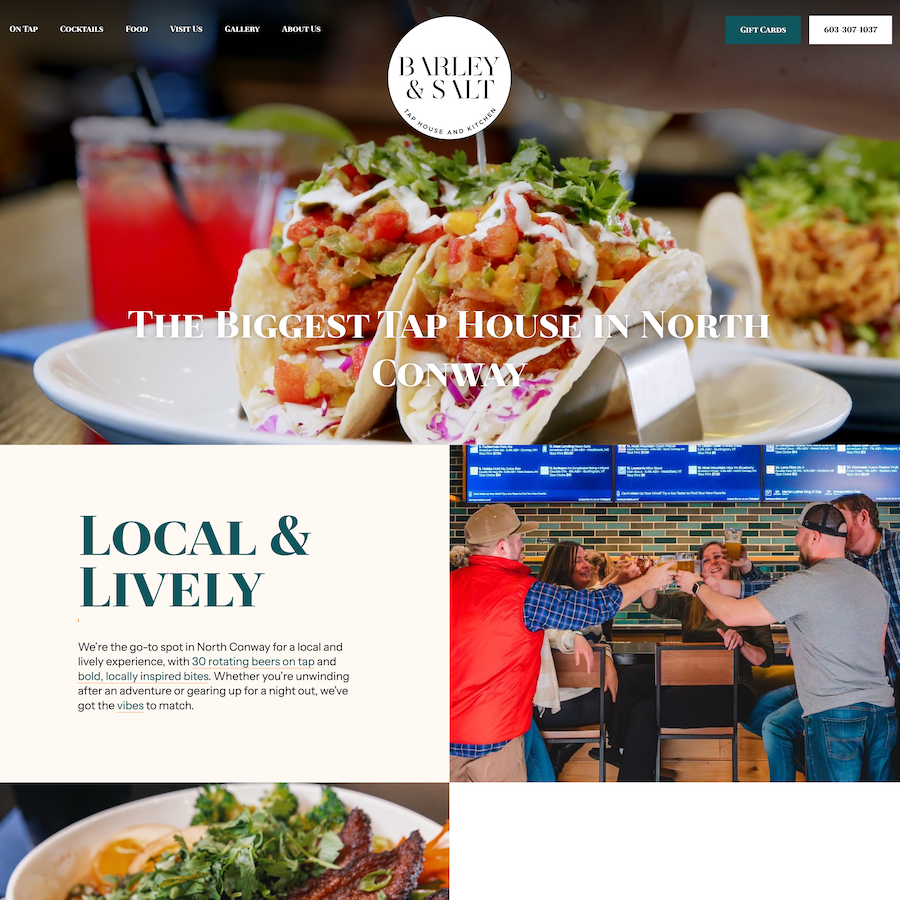 Screenshot of Barley & Salt website